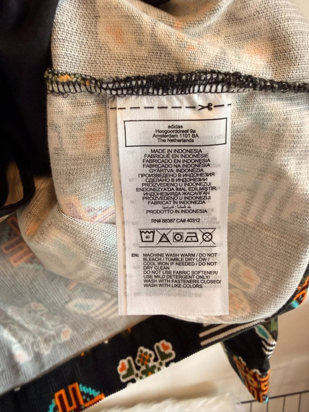 Adidas Black Ccorduroy Monogram Allover Print Loose Coach Jacket M - Picture 13 of 16